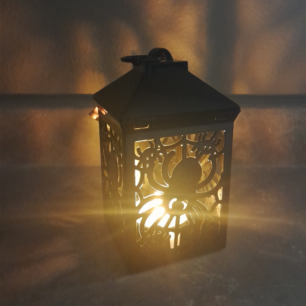 Halloween Black Spider Led Light Lantern NWT Size:OS  Seasonal Collection